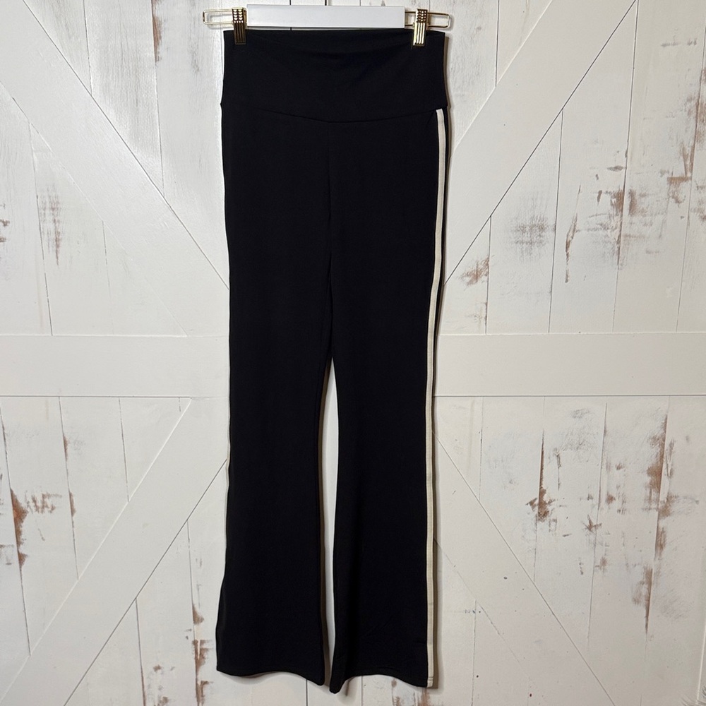 Love Tree Black Flare Pants with White Side Stripes - Picture 7 of 15